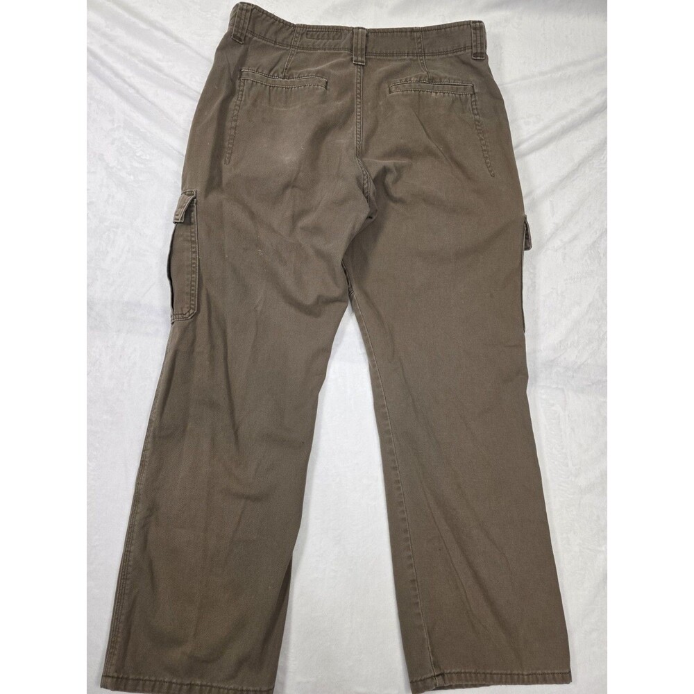 Wrangler Men's Brown Relaxed Fit Cotton Twill Cargo Pants Straight Leg - Picture 10 of 13